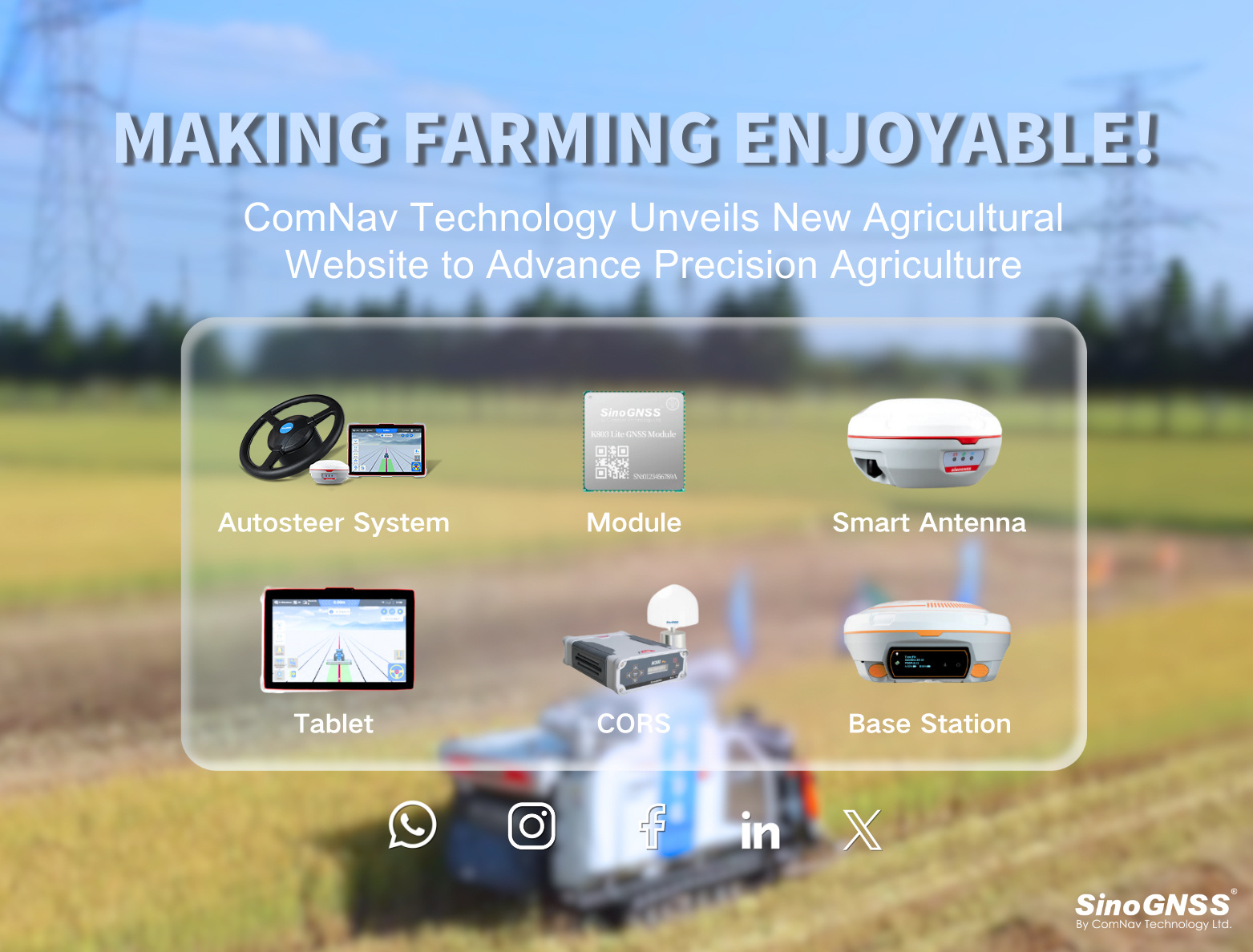 Rendre l’agriculture agréable : ComNav Technology dévoile un nouveau site Web agricole pour faire progresser l’agriculture de précision