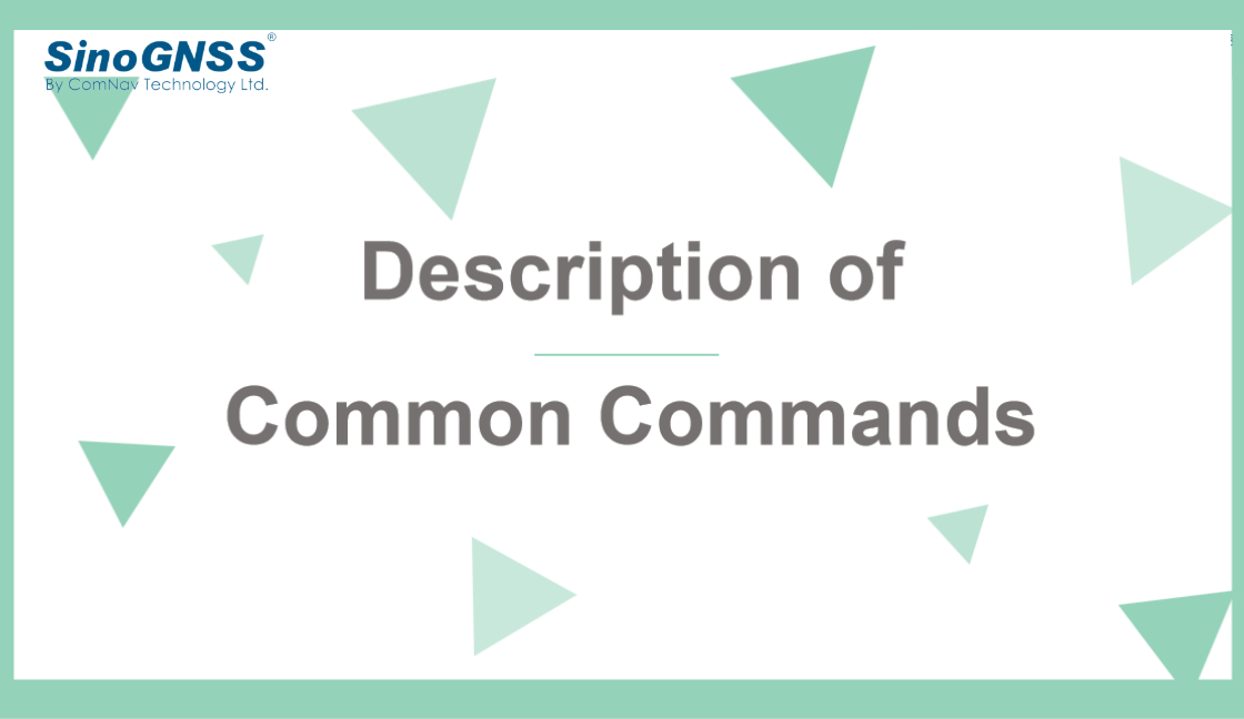 Description des commandes courantes